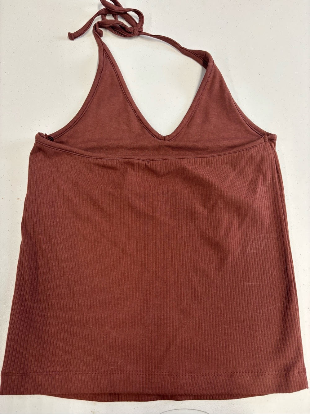 Old Navy Ribbed Halter Tank Top - Rust - Picture 2 of 3
